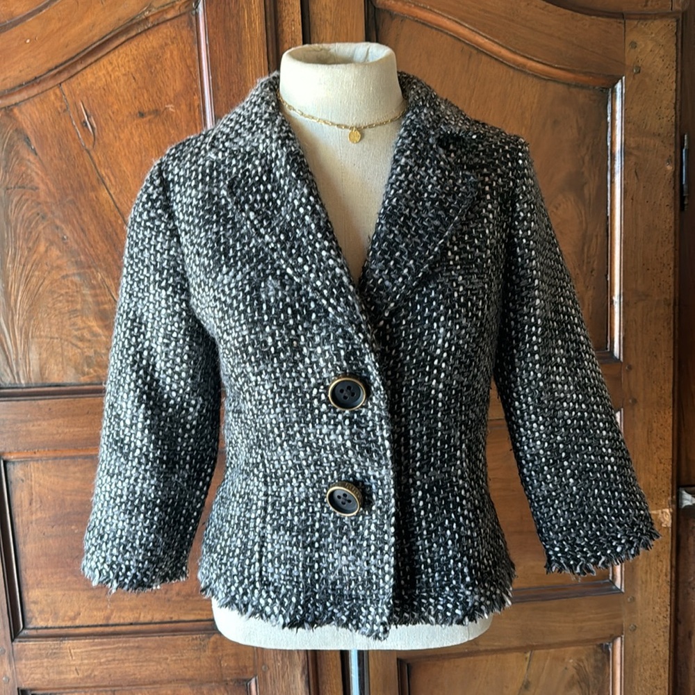 CAbi #686 Salt and Pepper Tweed Jacket